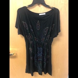 🌼3/$10🌼 Charlotte Russe Black Peacock Mini Dress Small.